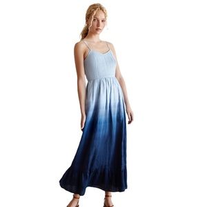 Madewell Dresses Cami Pintuck Dip Dye Midi Dress